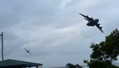 RAAF C-17s just doing C-17 things. [Video]