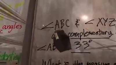 This man is teaching 7th grade geometry lesson in Half Life. Game developers have added things like pencil erasers to the game to make this possible