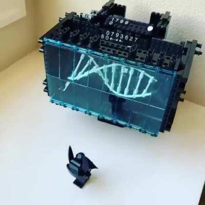 DNA Analysis on the Bat-Computer, an incredibly creative MOC