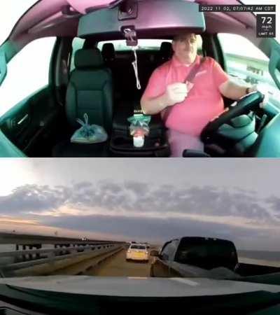 Dude endangers every driver behind him to prove a point