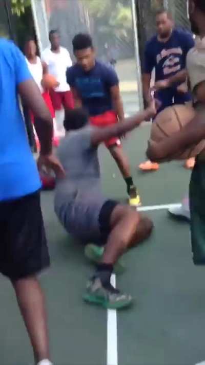 Fight Breaks Out on Basketball Court