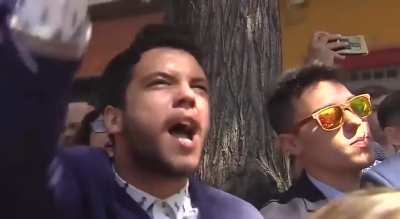 Your typical andalusian men when their favourite wood statue is being paraded in Holy Week.