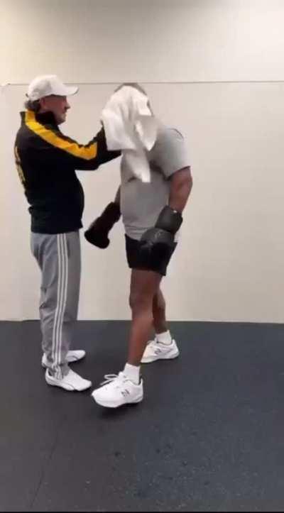 Mike Tyson, who turns 58 in June, training for his fight in July.