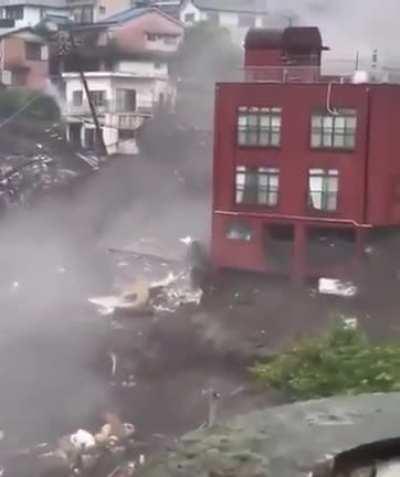 Huge landslide in Japan.