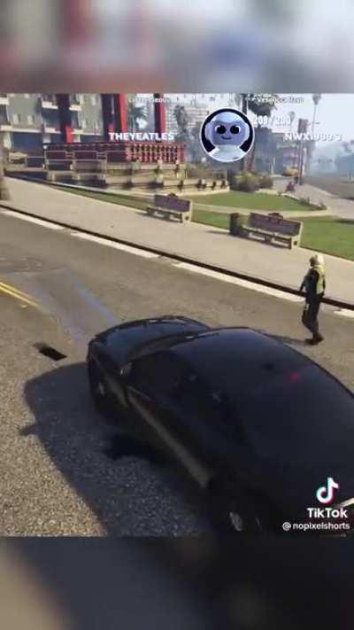 Guy collides with his friend in GTA, loses his mind over her proximity chat scream.