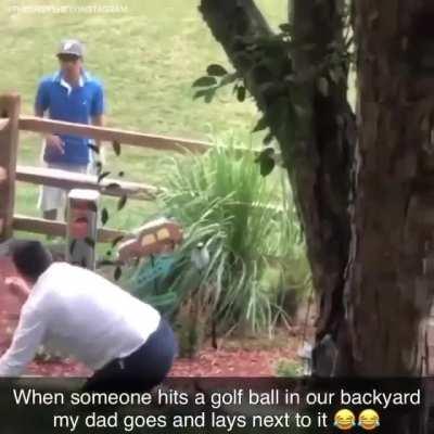 Golfer will be a little careful next time