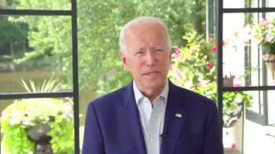 put nasheed in the background of Joe Biden's latest video