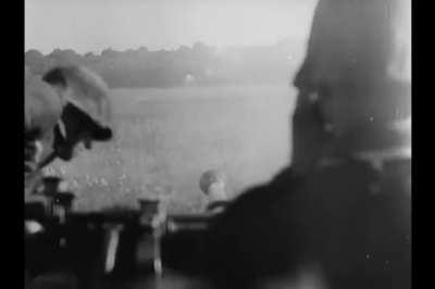 37mm Flak aimed with a Flakvisier 33 reflector sight firing against ground targets in France in Summer 1944