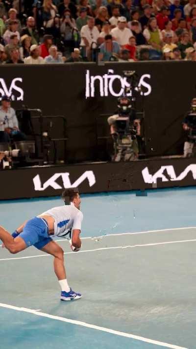 Djokovic in slow motion: service, forehand, volley