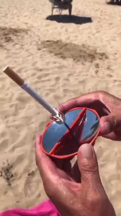 Solar powered cigarette lighter