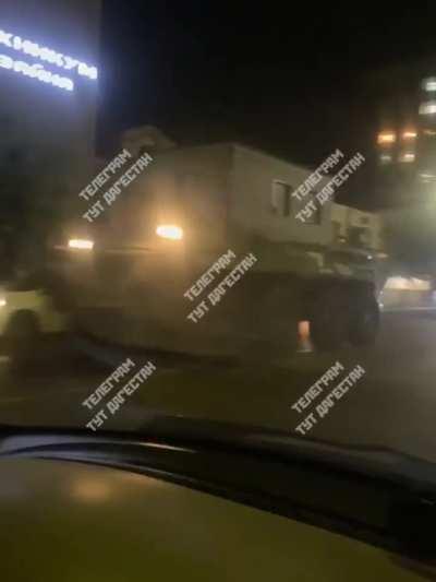 Law enforcers brought military equipment to Makhachkala 