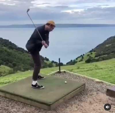 Golfing with a scenic view