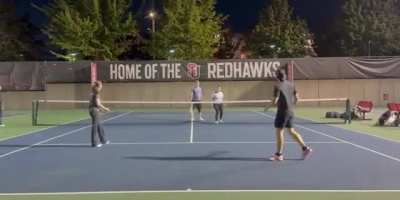 Woman Goes Crazy Over Tennis Match