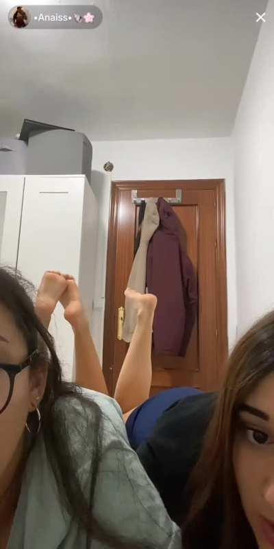 Friends showing their feet