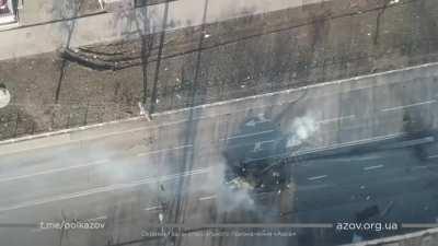 Short story of russian tank in Mariupol