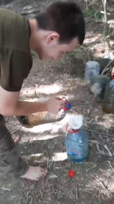 Kherson Oblast. Russians enjoying puddle water, again.