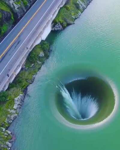 Glory hole of California, USA