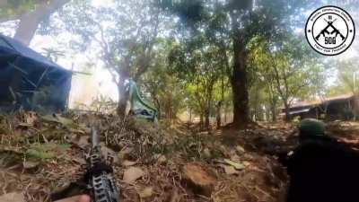 PDF capture of Myanmar Army Kyauk Done firebase in Kayin State.