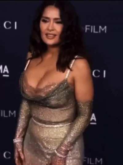 Salma Hayek's tits keep getting bigger