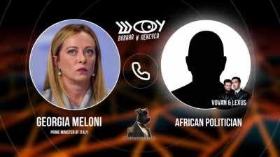 Giorgia Meloni confuses two Russian comedians for an African leader and tells them that Ukraine failed the counteroffensive and that the European leaders are tired of Ukraine. Also she confesses she's not fighting immigration and that Macron doesn't answe