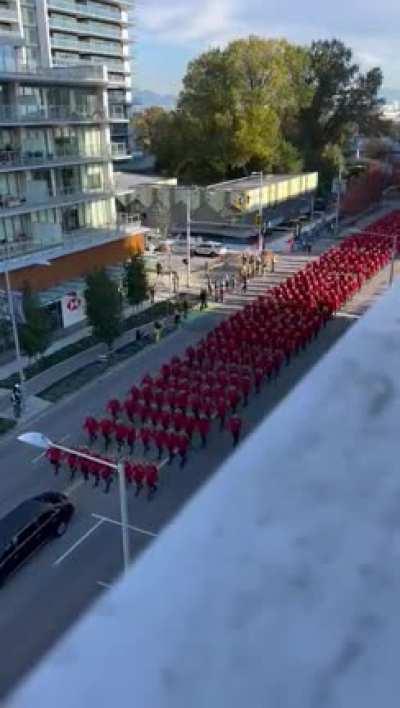 Funeral Procession for Constable Yang approaching Olympic Oval (OC).