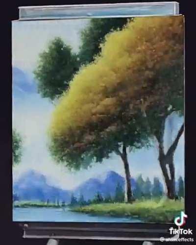 Bob Ross and his crazy Ai Painting