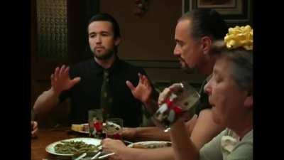 I've always liked this dinner party scene (S3E11: &quot;Dennis Looks Like a Registered Sex Offender&quot;)