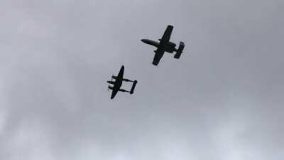 And here’s my last one. P-38 and A-10 flyover in formation. Colorado Springs airshow 2017. [Video]