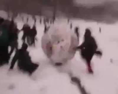 Russian snowball fight