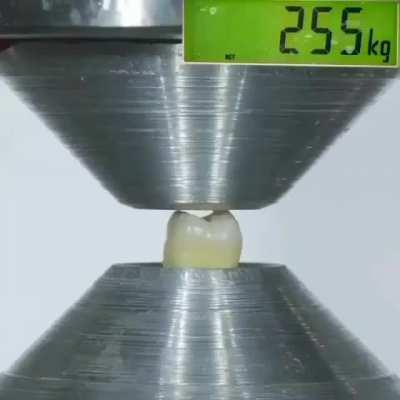 Hydraulic Press VS Human Tooth.