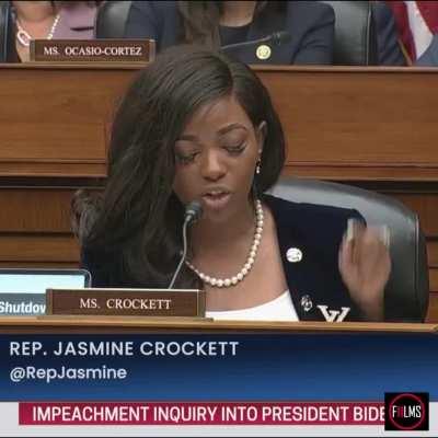 D-Texas Rep Jasmine Crockett tears Republican Senators a new one over the real reason they're trying to impeach Joe Biden. One of the best speeches in congress I've seen