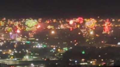 NYE Fireworks across San Antonio, Texas