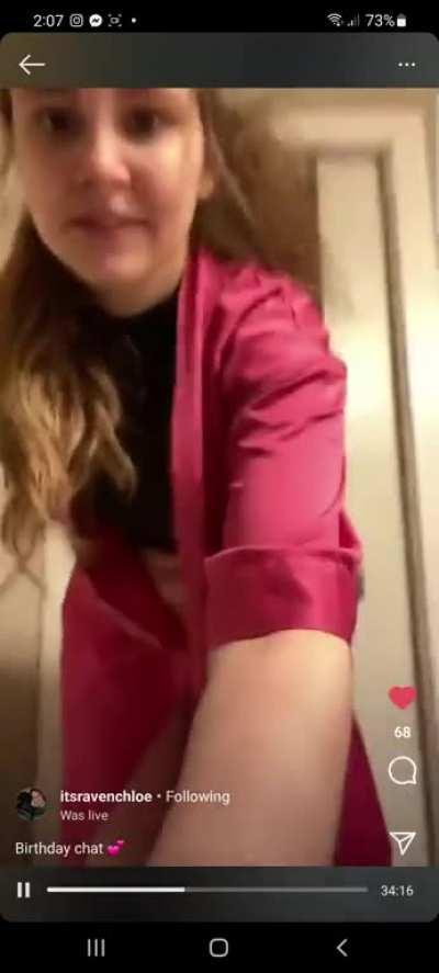 itsravenchloe instagram saved live nude flash pussy slip