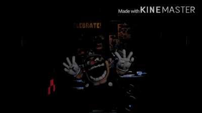 Wario runs out of power in FNaF 1 and dies