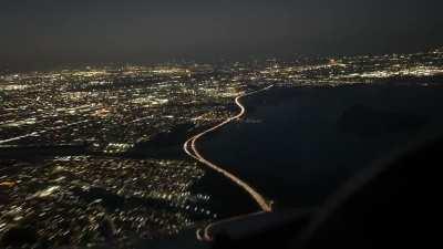 My husband's approach into JFK last night (time-lapse video from iPhone)