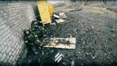 First Person Combat Footage Of SSO Azov Fighters, Active In Bakhmut Direction.