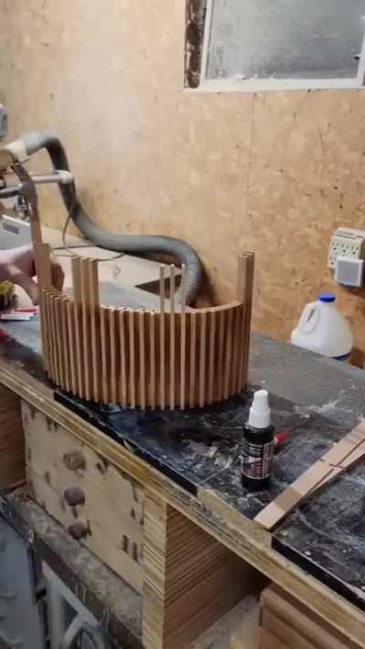 Making a kerf bent plant stand