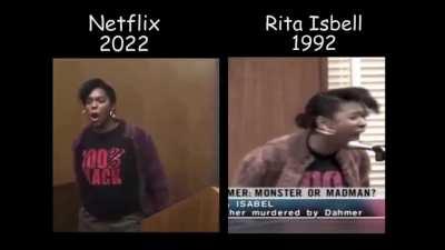 Scene from 'Monster: The Jeffrey Dahmer Story' compared to the actual trial in 1992