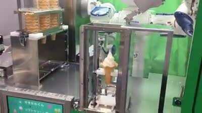 This Robotic soft-serve ice cream vendor.