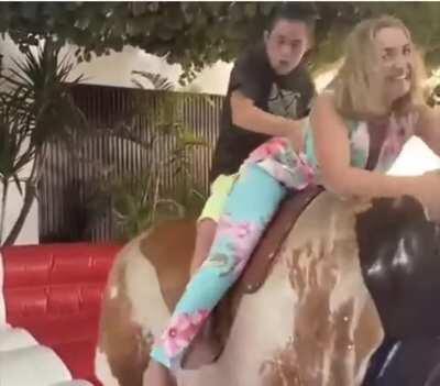 WCGW Putting two people on a mechanical bull?