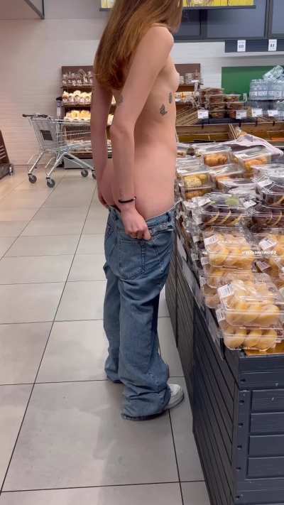 doing groceries naked makes you feel better 