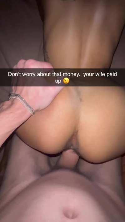 Brown slut pays off debt with her pussy