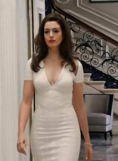 Anne Hathaway looks very dominant