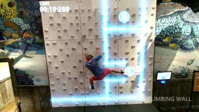 Augmented climbing wall