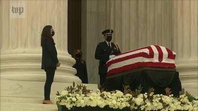 Trump gets booed while visiting Ruth Bader Ginsburg’s casket. Crowd chants &quot;vote him out!&quot;