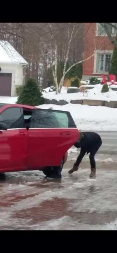 icy canadian driveway fiasco