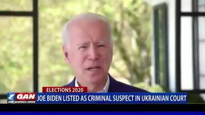 Biden listed as criminal suspect in Ukraine courts