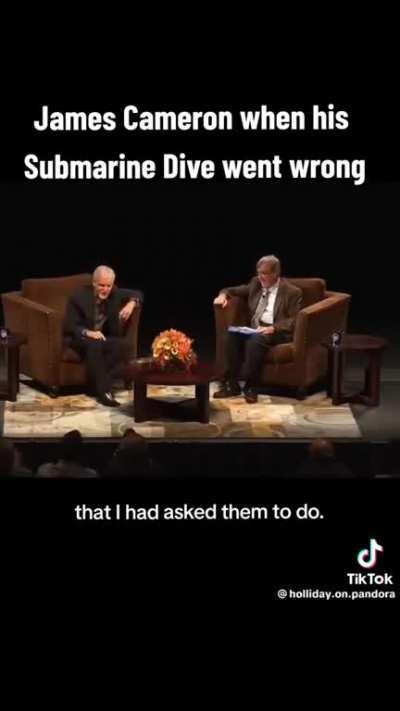 James Cameron on the time when his sub dive record attempt went wrong.