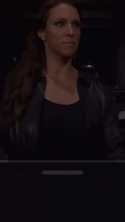 Stephanie McMahon in leather Jacket.