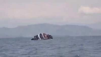 Footage from October 3, 2024, shows the moment an overloaded ferry capsized near Goma, Congo, just before docking. At least 78 people have died, with the death toll expected to rise.